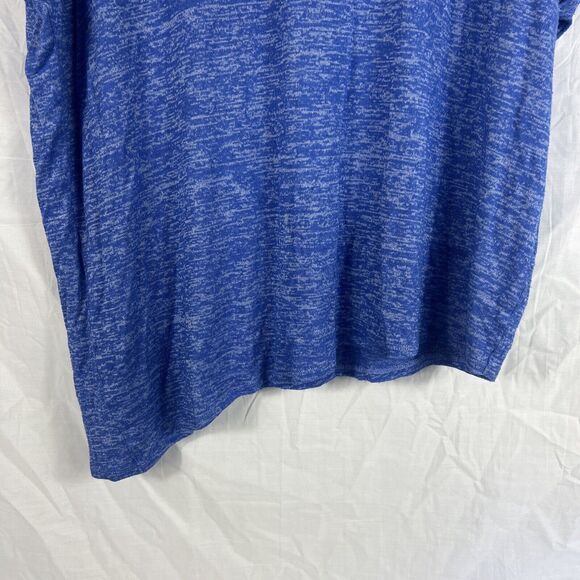 Lane Bryant Plus Size 18/20 Heather Royal Blue V-Neck Short Sleeve Asymmetrical - Picture 3 of 6